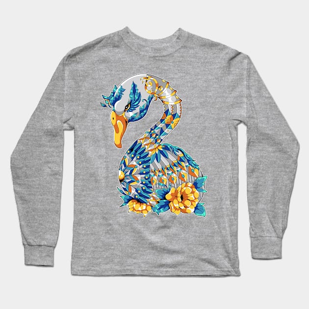 beautiful goose Long Sleeve T-Shirt by Mako Design 